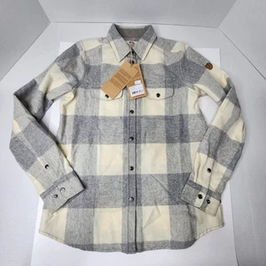 Fjallraven Canada Shirt Women's Size XS Fog Chalk White Comfort Fit Wool NWT - Picture 1 of 21
