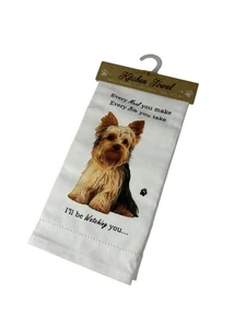 Yorkie Dog Kitchen Towel Funny Every Meal You Make I'll Be Watching You - Picture 1 of 9