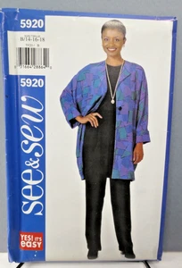 See & Sew Vintage 1998 Pant & Jacket Pattern #5920 SZ B 14-16-18 Uncut - Picture 1 of 4