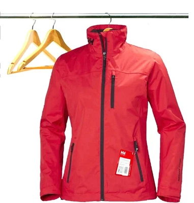 Helly Hansen Women's Crew Jacket Waterproof Windproof Dual-Layer Red Size Large - Image 1 of 4