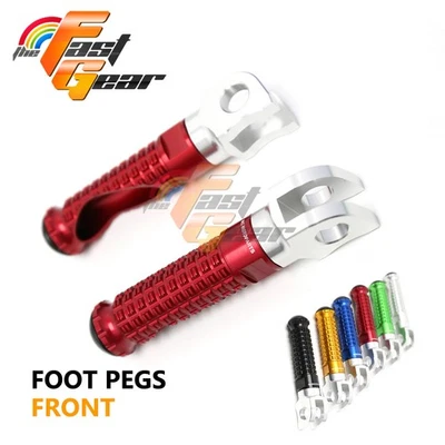 For Yamaha YZF R1 R1S 16-19 18 17 Black Front Foot Pegs Motorcycle M-Grip - Image 1 of 4