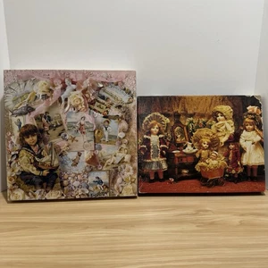 Lot Of 2 Springbok Puzzles: Seaside Treasures & Fancy, Frilly Dolls 500 Pieces - Picture 1 of 24