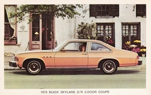 1975 Buick Skylark S/R 2-Türer Coupe, USA Litho Händler Werbung Postkarte - Bild 1 von 2