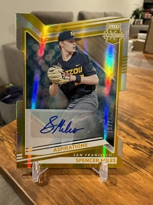 Spencer Miles 2022 Elite Extra Aspirations Gold Die-Cut Prospect Auto #/24 🔥📈 - Image 1 of 2