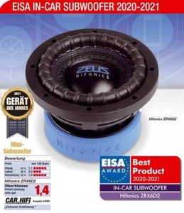 Caisson de basses HIFONICS ZRX6D2 16,5 cm (6,5") ZEUS woofer 600 watts - EISA AWARD - Photo 1/9