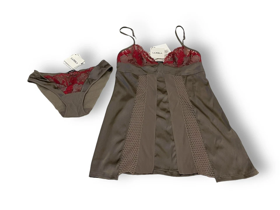 Conjunto de inserciones La Perla Peek A Boo con camisola y bragas de encaje nuevo con etiquetas talla P de EE. UU. Foto 1 de 4