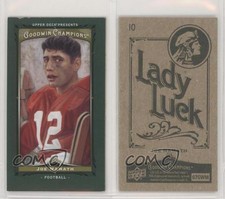 2013 Upper Deck Goodwin Champions Mini Green Lady Luck Joe Namath #10 HOF