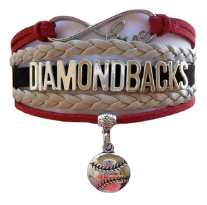 Arizona Diamondbacks Baseball Infinity Bracelet Jewelry Apparel - Picture 1 of 4