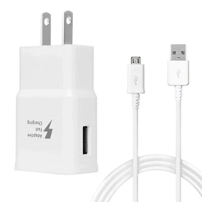 Samsung Galaxy Fast Adaptive Wall Charger For Galaxy S7 S6 S5 Note 5 S4 S3 White - Image 1 of 4