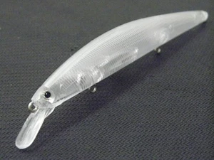 wLure 10 Vide Méné Pêche Leurre Pièces 12.7cm 9.9ml non Peint Leurre UPM672 - Photo 1/5