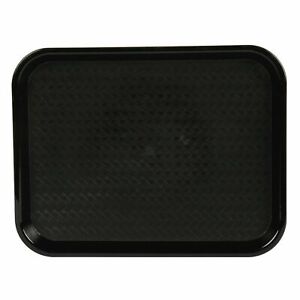 Serving Trays Black Plastic Fast Food Tray, 12 By 16-Inch, (Set of 6)