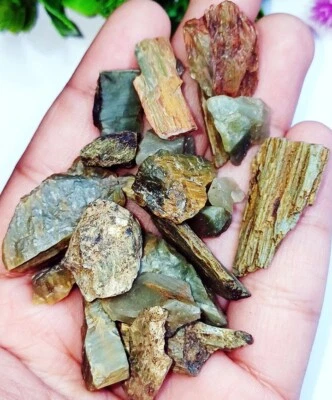 Lote de piedras preciosas sueltas 100 % natural crisoberilo ojo de gato áspero 209,00 quilates a la venta Foto 1 de 4