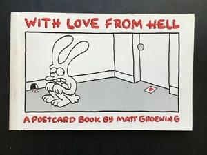 Libro de bolsillo With Love From Hell A Postcard de Matt Groening primera edición - Imagen 1 de 10