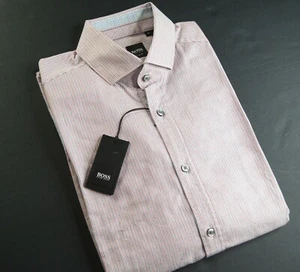 HUGO BOSS Men's Mason Slim Fit Arrow Pinstriped Button-Up Shirts NWT $165 - Picture 1 of 5