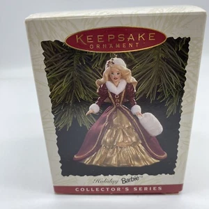 1996 Hallmark Holiday Barbie #4 Collector Series Christmas Ornament NOS Neu - Bild 1 von 5