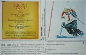 Imagen 16 Huberty Olympia 1972 Slalom Gold Cochran Estados Unidos plata Debernard France - Imagen 1 de 1