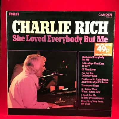 CHARLIE RICH She Loved Everybody But Me 1974 UK vinyl LP Ol' Man River record - Image 1 of 3