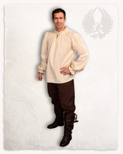 Camisa Mytholon Bastian algodón ligero natural XL Larp medieval #22523 - Imagen 1 de 4