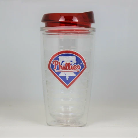 Philadelphia Phillies MLB Licensed 16oz Double Wall Insulated Tumbler Cup w/Lid Cover