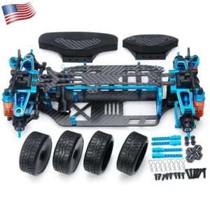 1x Kit de cuadro de coche de turismo de metal y carbono de aleación 4x4 para RC 1:10 TAMIYA TT01 TT-01 - Imagen 1 de 12