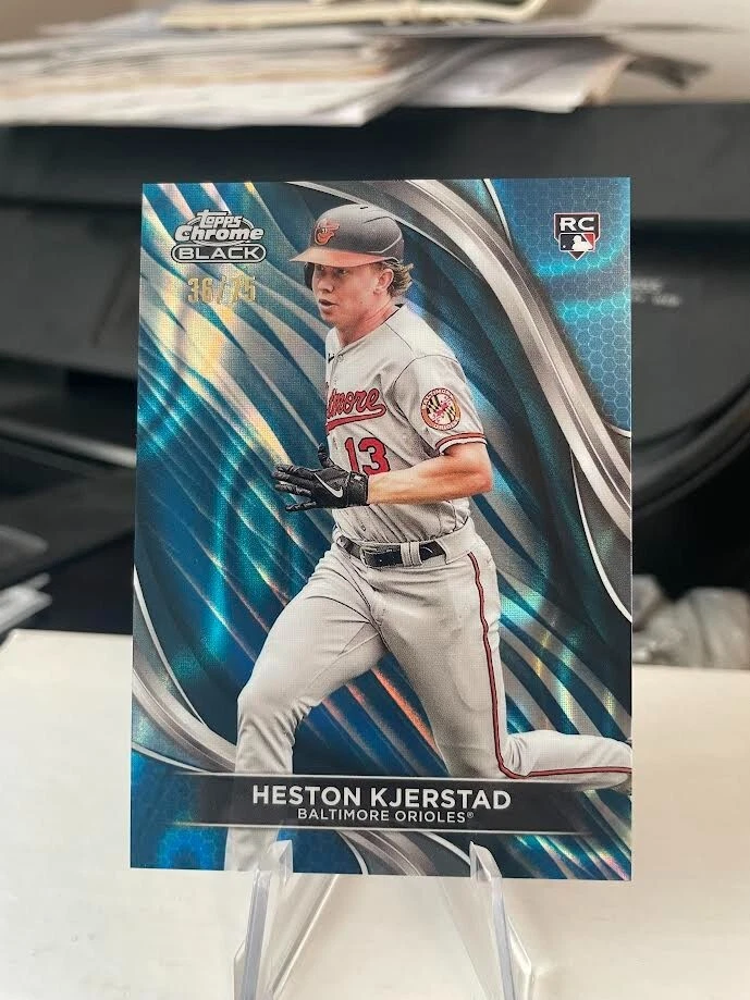 2024 Topps Chrome Black Heston Kjerstad Blue Lava Refractors RC #86 (36/75)