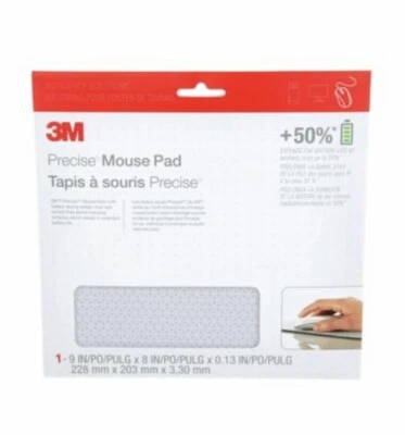 3M Precise Mouse Pad 9x8 Battery Life Saving Repositionable Adhesive Back SEALED - Image 1 of 4