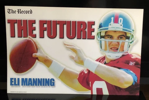 (2) 2004 Eli Manning 1st Career Start SGA Newspaper Insert “ The Future Posters Cover