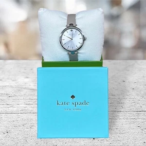 Nuova Kate Spade "Watch Live Colorfully" New York #0813 quadrante argento con cinturino grigio - Foto 1 di 10
