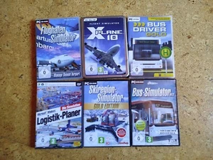 Spielesammlung PC CD: Flughafen Simulator, X Plane 10, Bus Driver Gold, ... +3 - Bild 1 von 2
