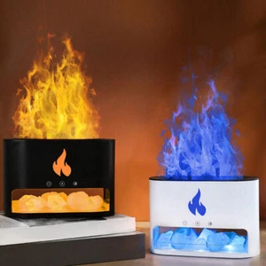 Diffusore di Aromi Effetto Fiamma Oli Essenziali Umidificatore Led Aromaterapia - Foto 1 di 18