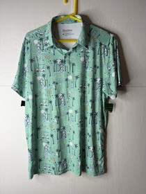 NWT Tipsy Elves Zero Gravity Golf Polo Shirt Astronaut Saturn Men&rsquo;s Large L New