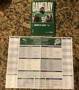 2024 PHILADELPHIA EAGLES GAMEDAY PROGRAM DALLAS COWBOYS & LINEUP CARD 12/29/24 - Picture 1 of 2