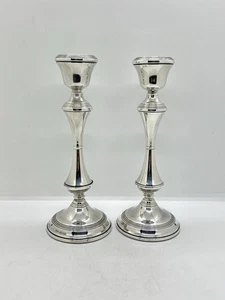 Paar 20 cm große Vintage Sterling Silber Kerzenständer - kleiner Fehler - Bild 1 von 15
