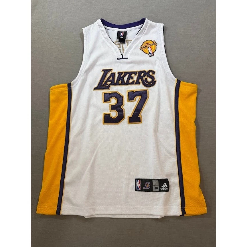 Camiseta deportiva de baloncesto #37 de las finales de la NBA Adidas de Los Angeles Lakers 48 XL blanca Foto 1 de 4