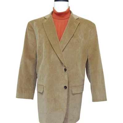 Stafford Medium Dark Tan Men's Corduroy Blazer Sz. 54-L  EXCELLENT Condition - Image 1 of 4