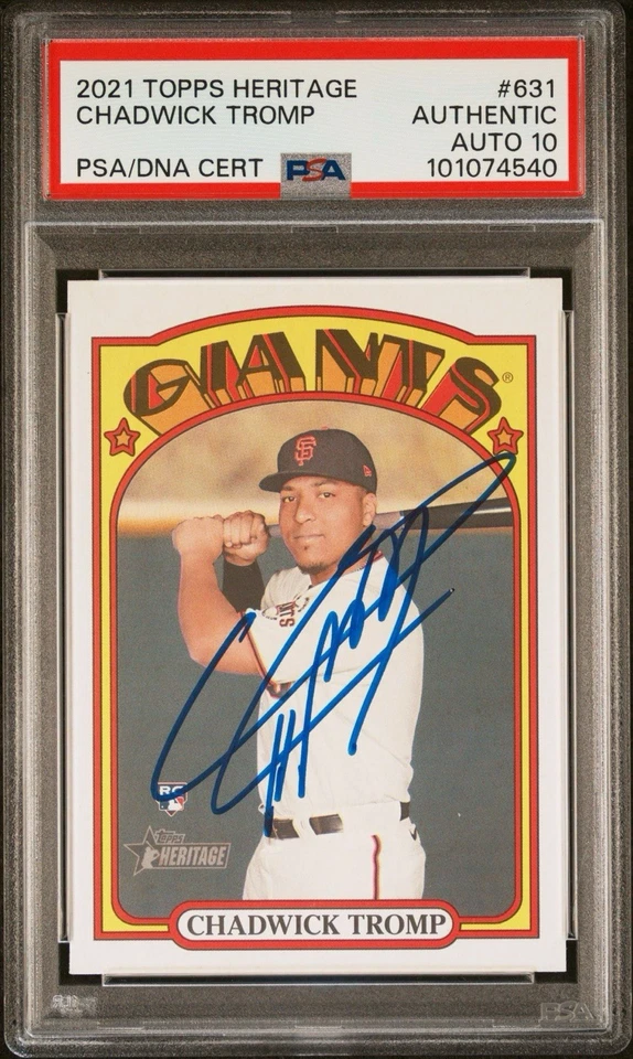 2021-22 Topps Heritage High Number #631 CHADWICK TROMP Auto | PSA 10 Authentic - Image 1 of 4