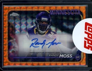 2024 Topps Chrome RANDY MOSS LEGENDS ORANGE AUTO #'d /25 - Sealed - Picture 1 of 2