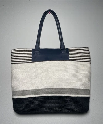 Straw Woven Large Shoulder Tote Bag - Image 1 of 4