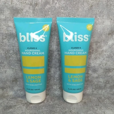 Crema de Manos Bliss Limón y Salvia Hidratación Intensa - Nube 9 (3.4 Fl Oz) Lote de 2 Foto 1 de 3