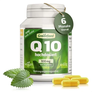 Q10, Hochdosiert, 100Mg - 180 Kapseln, Vegan, Coenzym Natürliche Fermentation - Bild 1 von 8