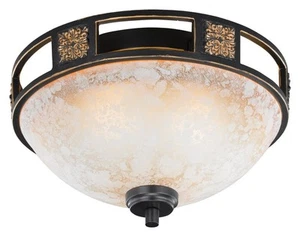 Ceiling Light Brown Quinta 2 Rusty Champagne Glass Trio 608100224 - Picture 1 of 2