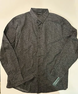 $55 Axist Mens Black Pattern Button Up Long Sleeve Casual Dress Shirt XL - Picture 1 of 6