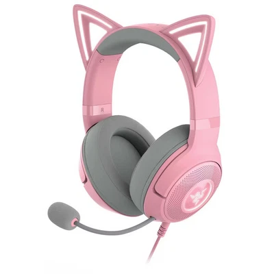 Razer Kraken Kitty V2 USB Headset with RGB Kitty Ears - Quartz - Image 1 of 4