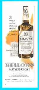 1950 BELLOWS Whiskey PRINT AD Colorado Springs liquor - Picture 1 of 3