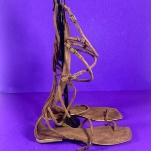 Jeffrey Campbell Women's Brown Suede Gladia Gladiator Sandals Shoe Size 7-NEW - Picture 1 of 8