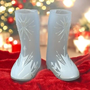 Stivali Disney Frozen Elsa Fiocchi di Neve Blu Ghiaccio Bianco Blu per Bambola 14" - Foto 1 di 8