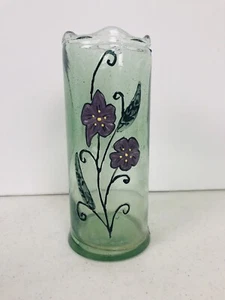 Art Glass Vase Applied Flower Decoration Garden Summer Recycled Lavender Collect - Picture 1 of 11