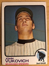 1973 Topps John Vuckovich Baseball Card #451 Brewers Second Base Low Grade O/C