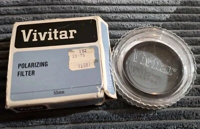 Vivitar 55mm Circular Polarizing Lens Filter Vintage W Box Case And Manual - Image 1 of 4
