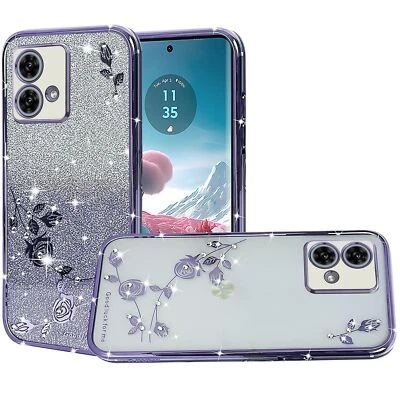 Coque à Paillettes pour Motorola Edge 40 Neo avec Galvanisé Housse de Télépho... - Photo 1/4